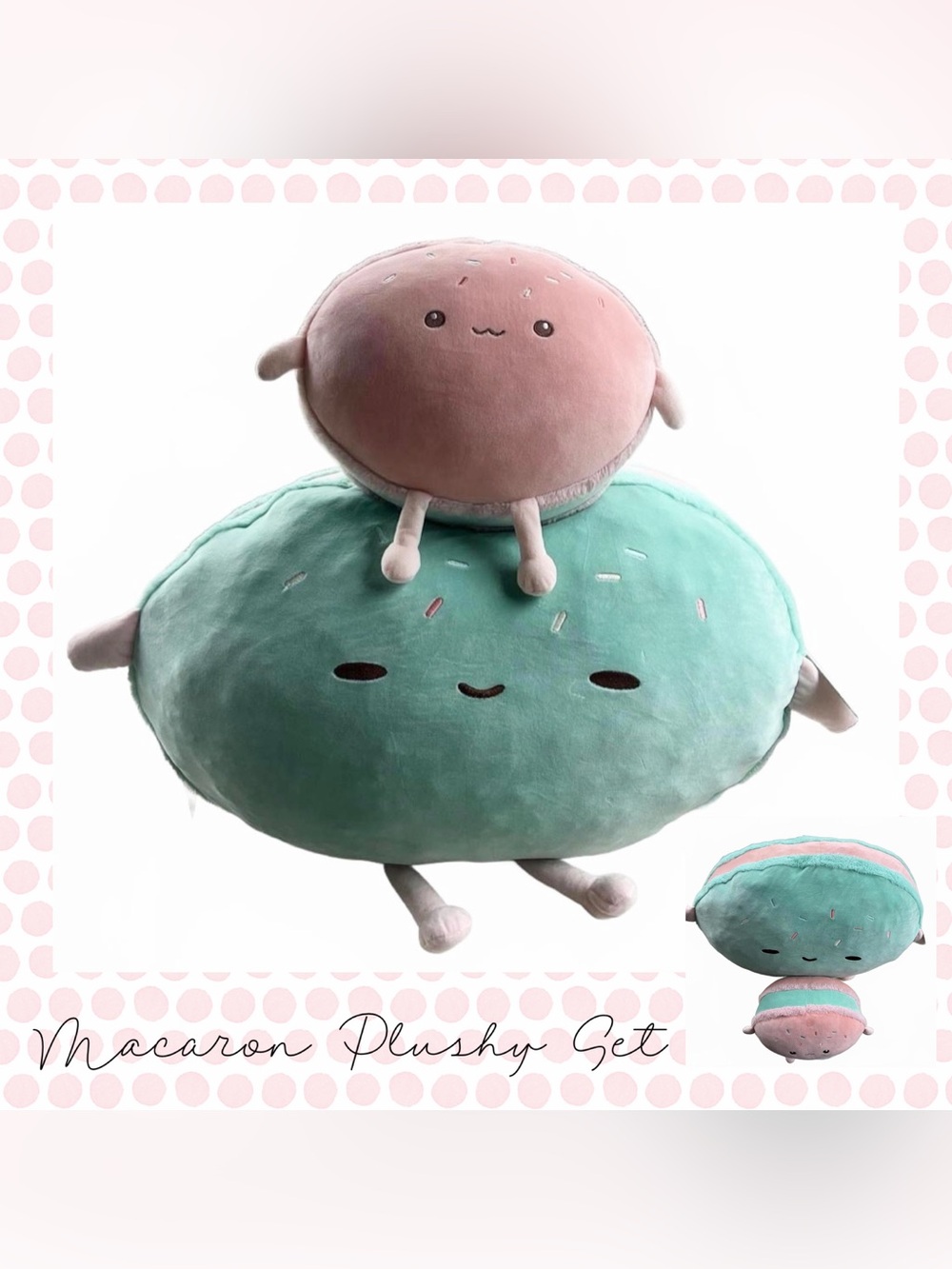 Macaron Plush Stuffed Animals/Figures Set of 2 EUC